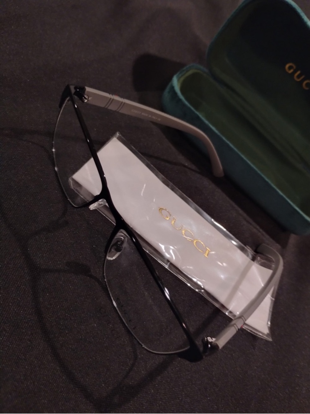 Gucci Gray, Black and Red Eyewear